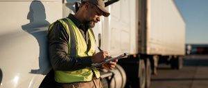 owner operator reviewing his fuel tax filing for IFTA 2027 renewal